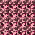 Ornament of geometric figures of different shades of pink and brown